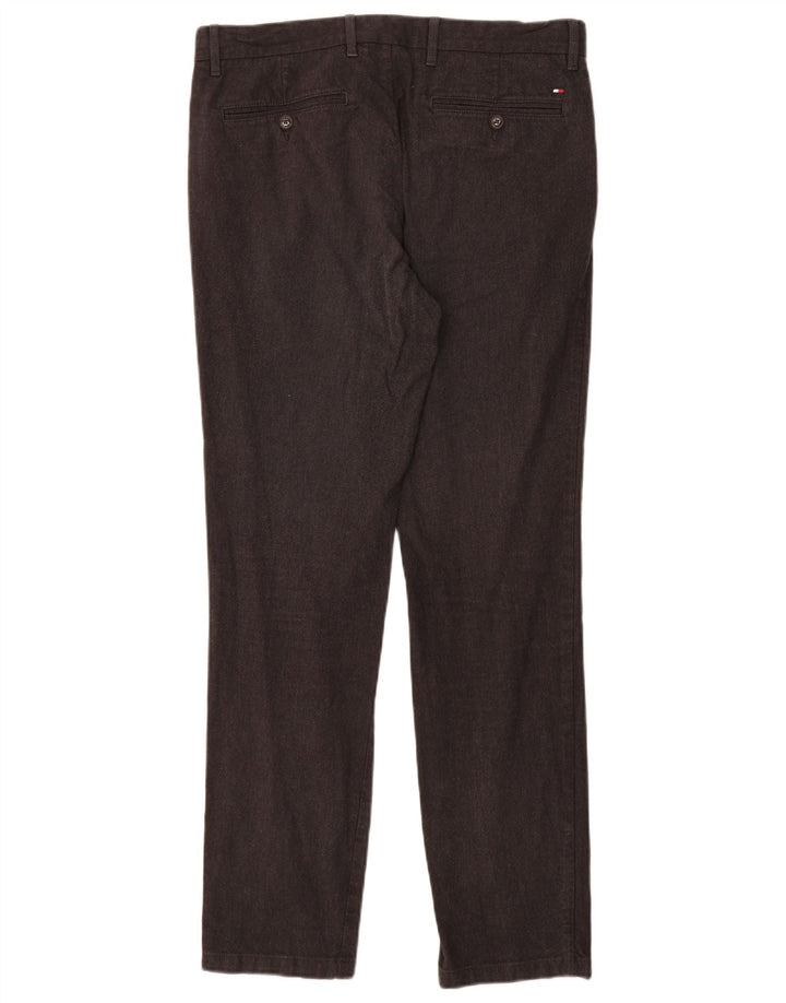 TOMMY HILFIGER Mens Slim Chino Trousers W32 L32 Grey Cotton