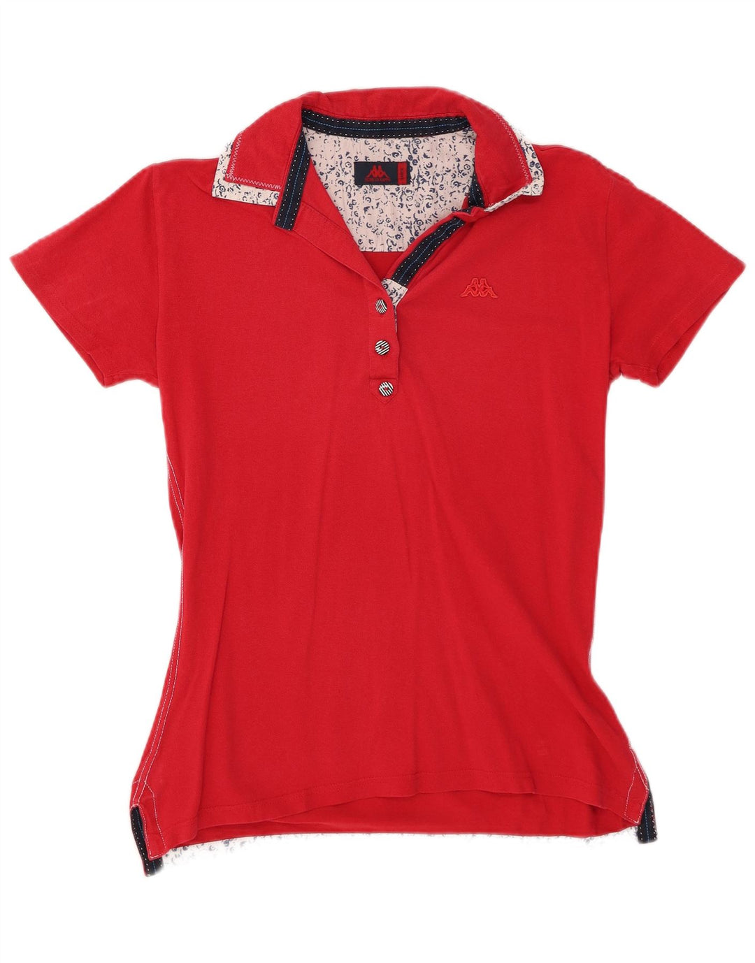 KAPPA Womens Polo Shirt UK 14 Large Red Cotton