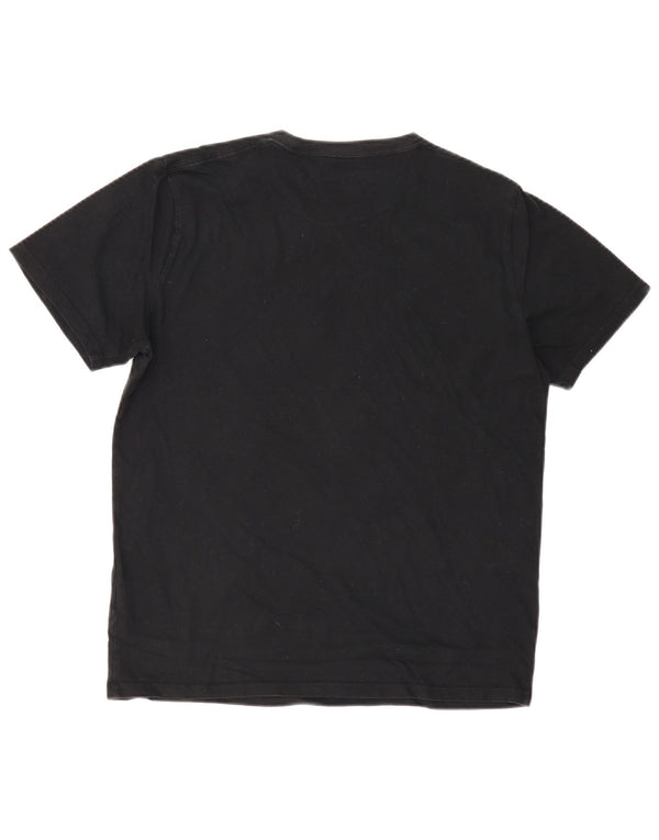HOLLISTER Mens Core Fit T-Shirt Top Medium Black Cotton