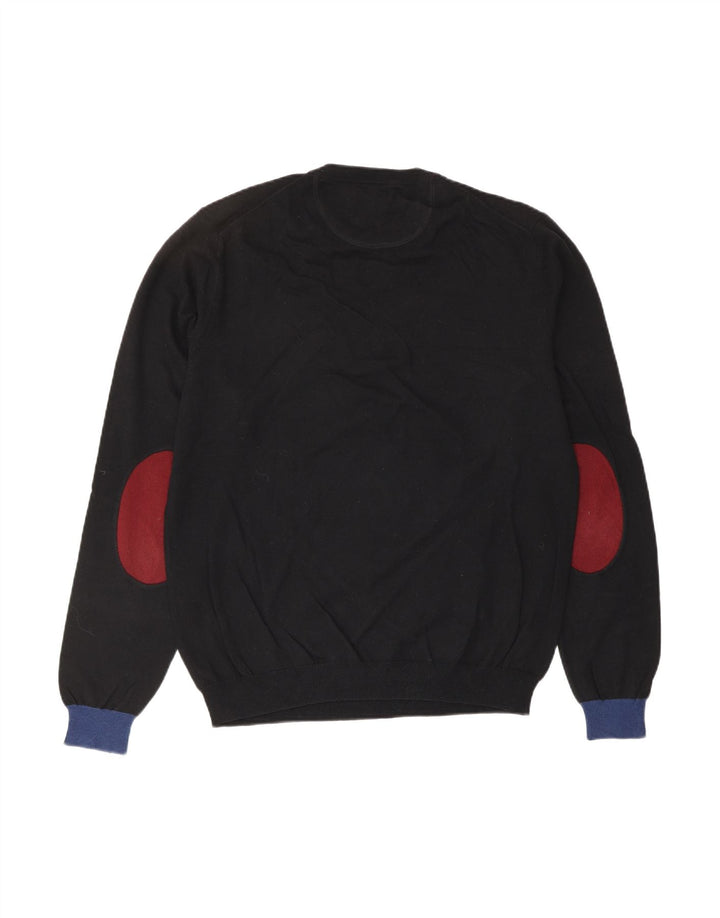 SUN68 Womens Crew Neck Jumper Sweater Large Black Merino Wool