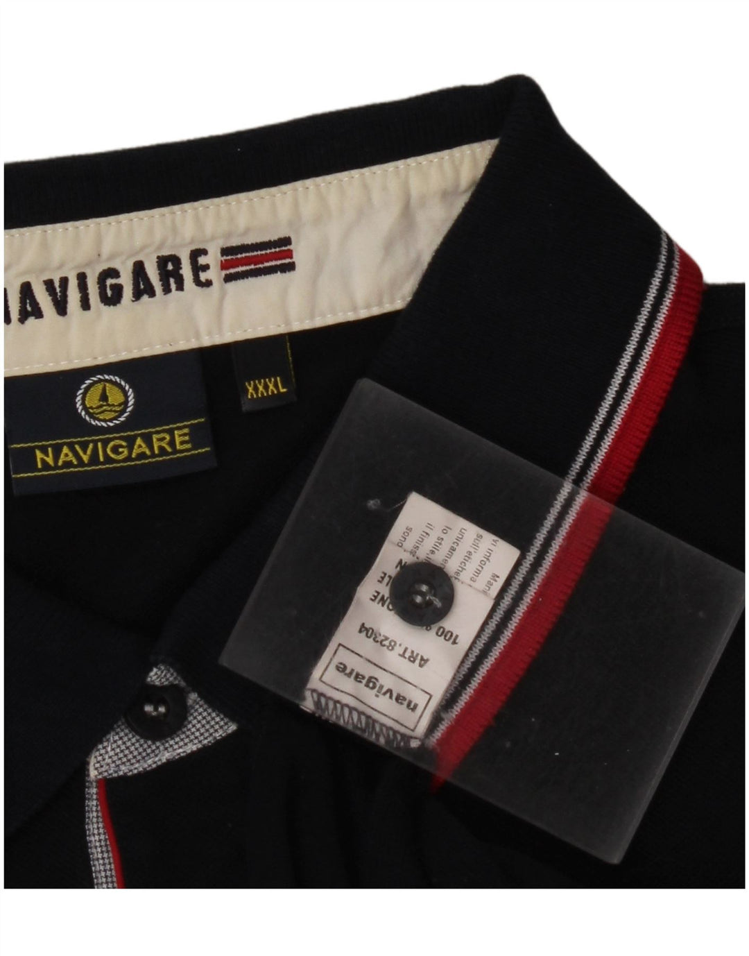 NAVIGARE Mens Polo Shirt 3XL Navy Blue Cotton