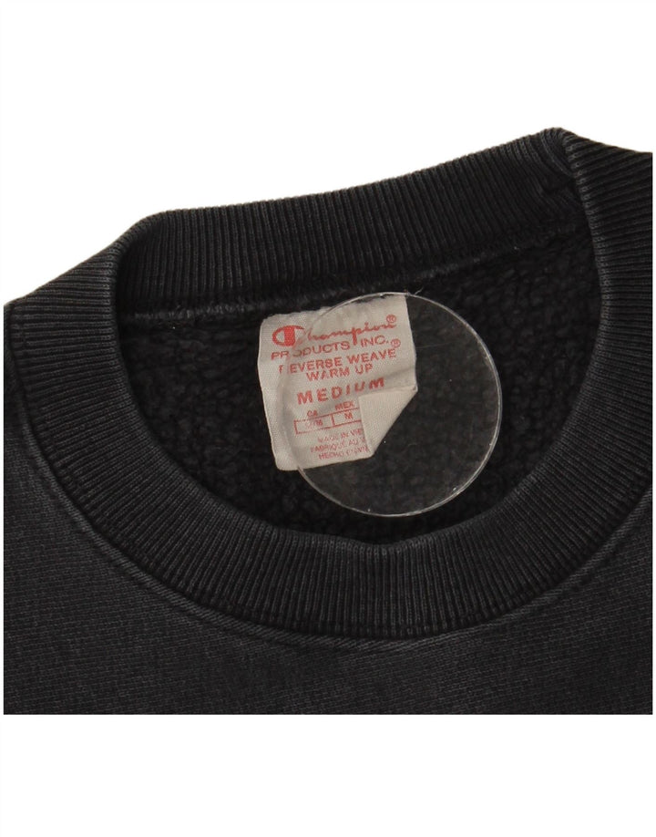 Champion Mens Sweatshirt Jumper Medium Black Cotton