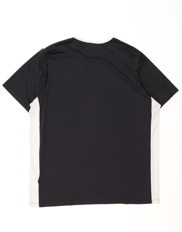 ADIDAS Mens Aeroready T-Shirt Top XL Black Colourblock Polyester