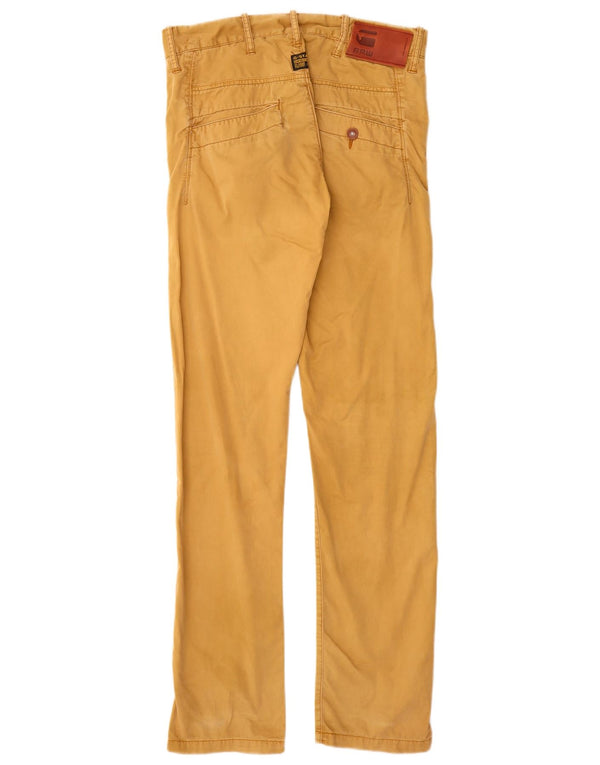 G-Star Mens Slim Chino Trousers W31 L32 Yellow Cotton
