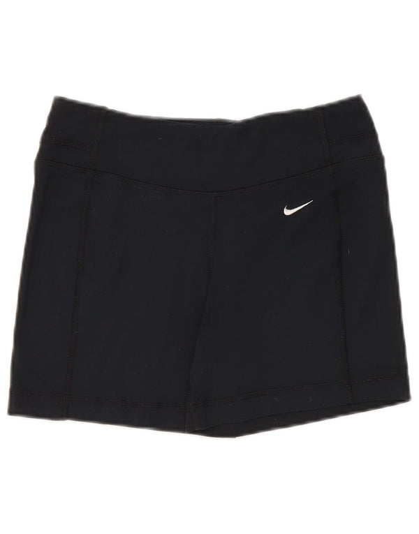 Nike Womens Dri Fit Sport Shorts UK 6 XS Black Nylon