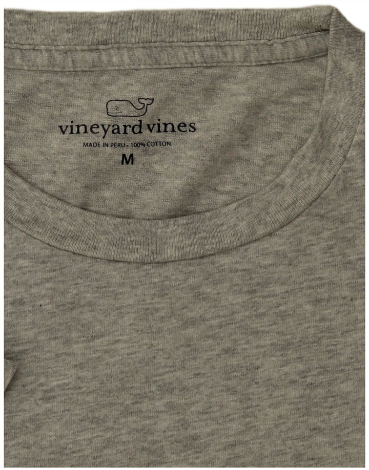 Vineyard Vines Mens Graphic T-Shirt Top Medium Grey Cotton