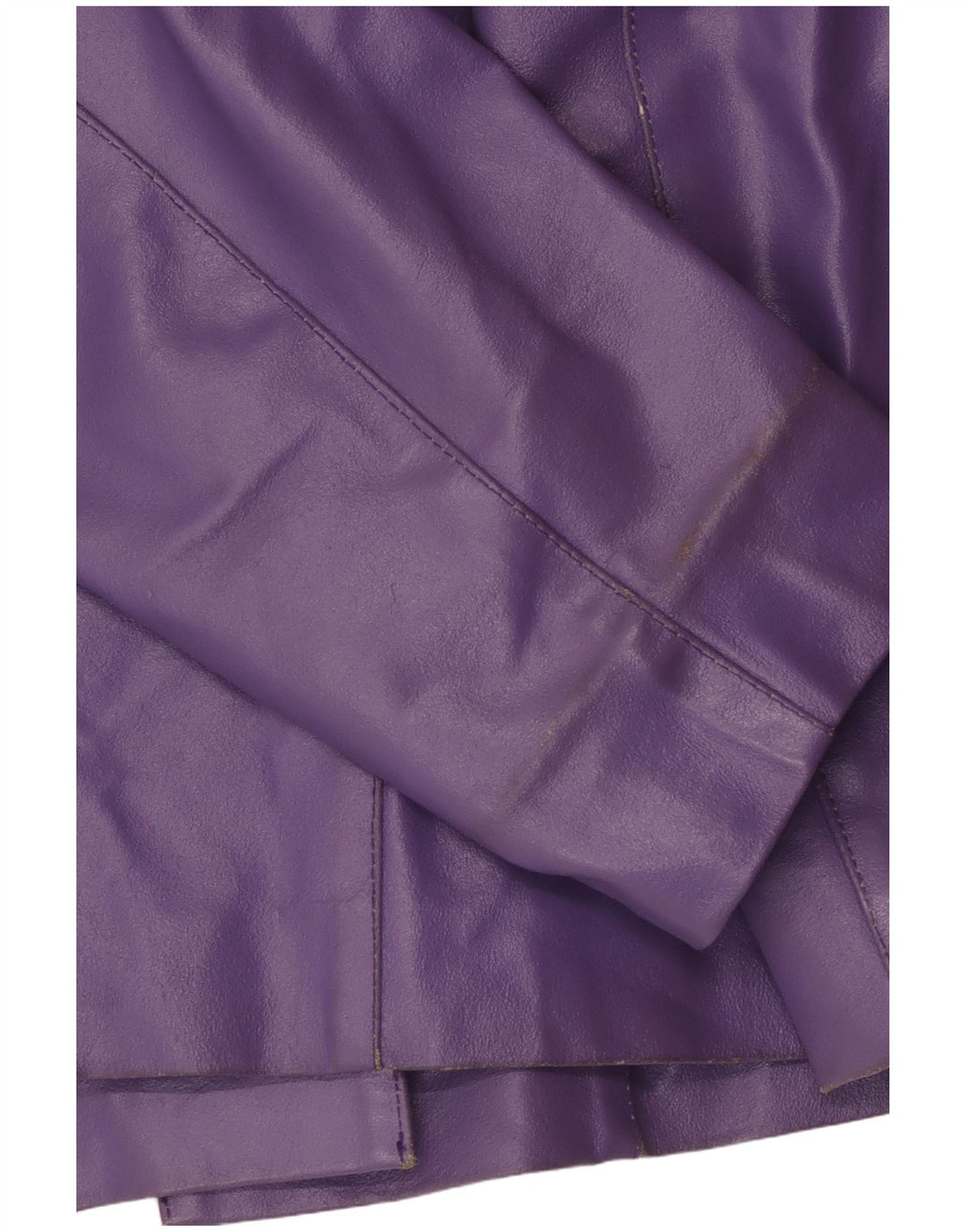 Mays Womens 4 Button Leather Blazer Jacket IT 44 Medium Purple Acetate