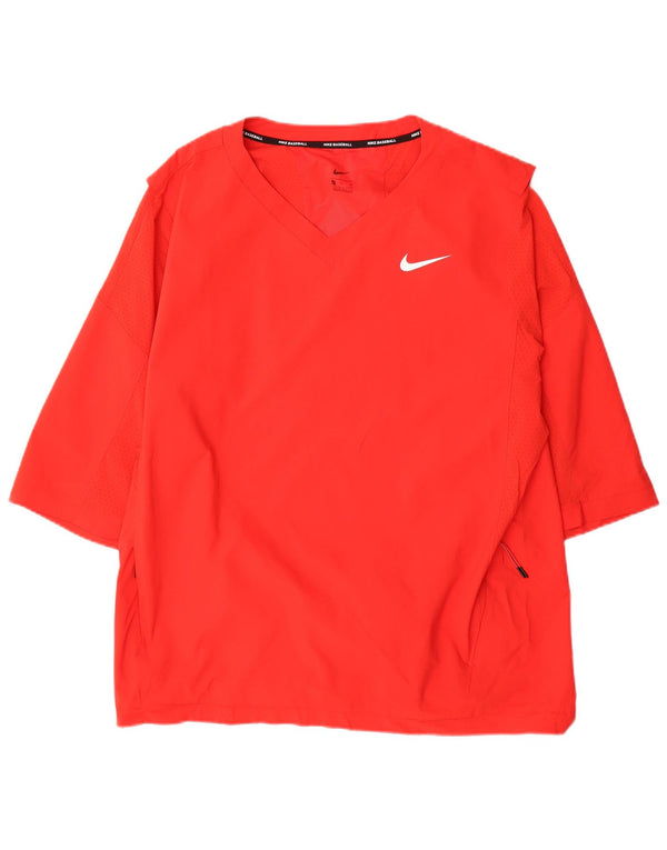Nike Mens Baseball Top 3/4 Sleeve XL Red Polyester