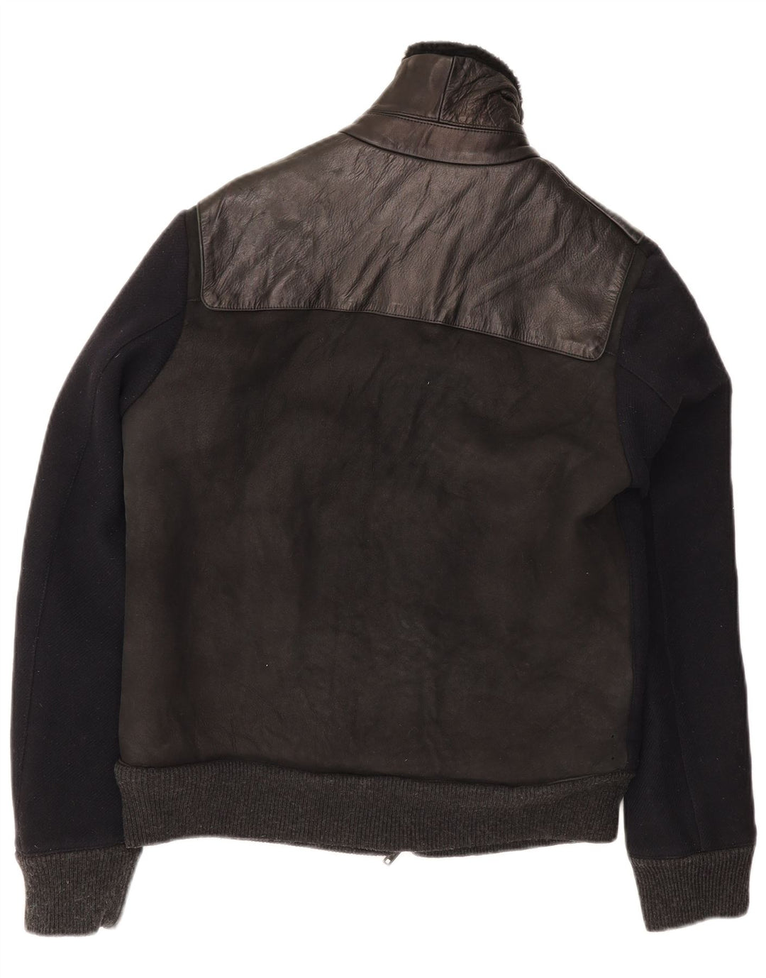 Grifoni Mens Bomber Jacket IT 48 Medium Black Colourblock