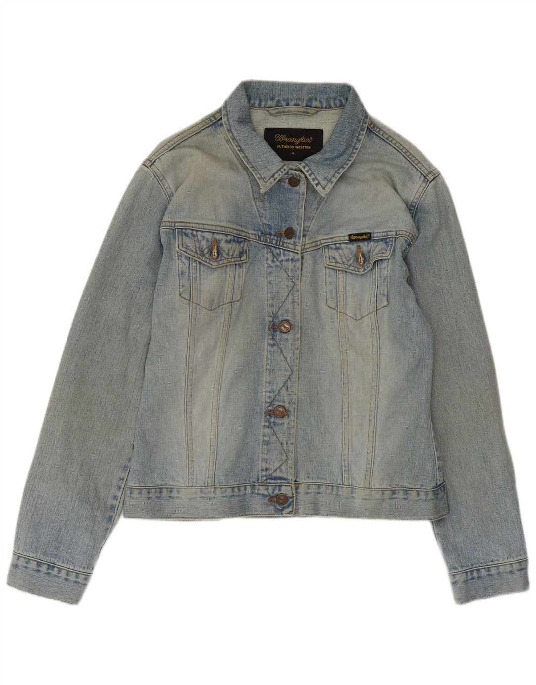 WRANGLER Womens Denim Jacket UK 18 XL Blue Cotton