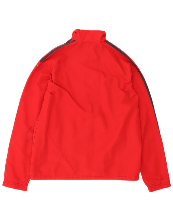 ADIDAS Boys Liverpool Tracksuit Top Jacket 13-14 Years Red Colourblock