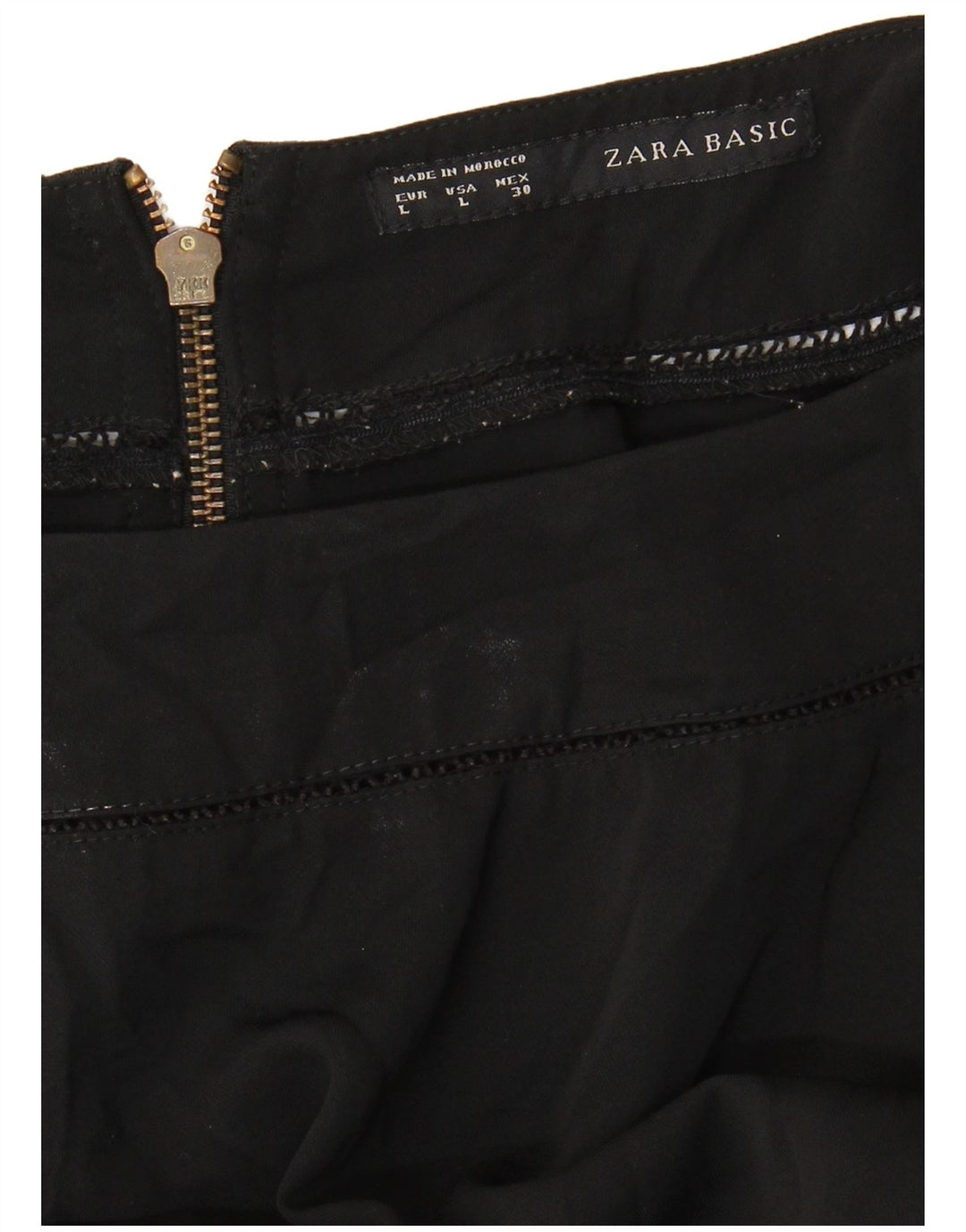 ZARA Womens Blouse Top UK 16 Large Black
