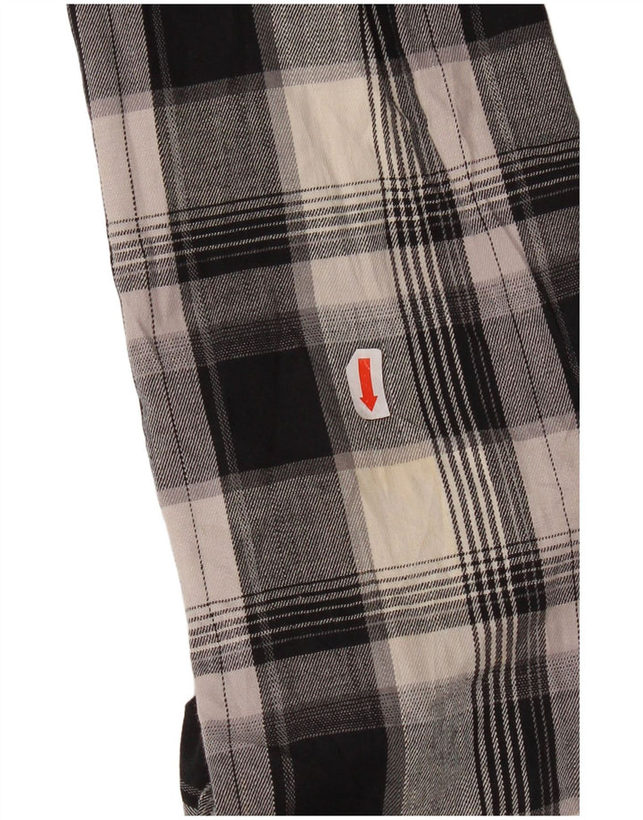 Wrangler Mens Checked  Regular Fit Flannel Shirt Small Black Plaid Cotton