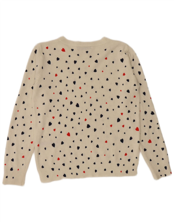 Marks & Spencer Womens Boat Neck Jumper Sweater UK 12 Medium White