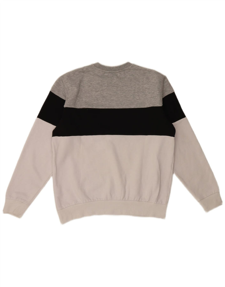 Fila Mens Graphic Sweatshirt Jumper Large Multicoloured Colourblock Cotton
