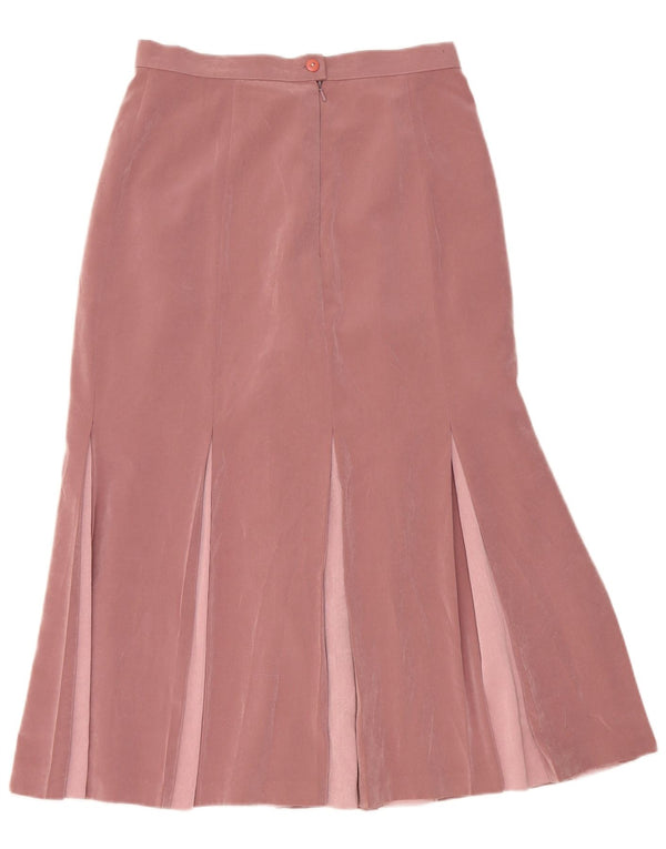 Jaques Vert Womens Pleated A-Line Skirt UK 14 Medium W28 Pink Colourblock