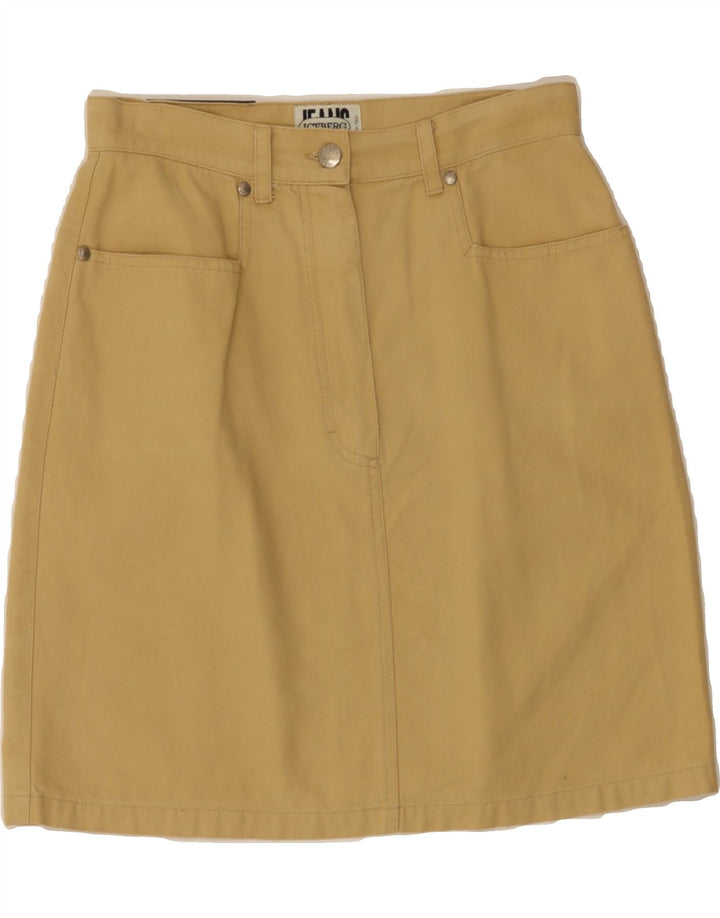 ICEBERG Womens Denim Skirt IT 44 Medium W28  Beige Cotton Vintage Iceberg and Second-Hand Iceberg from Messina Hembry 