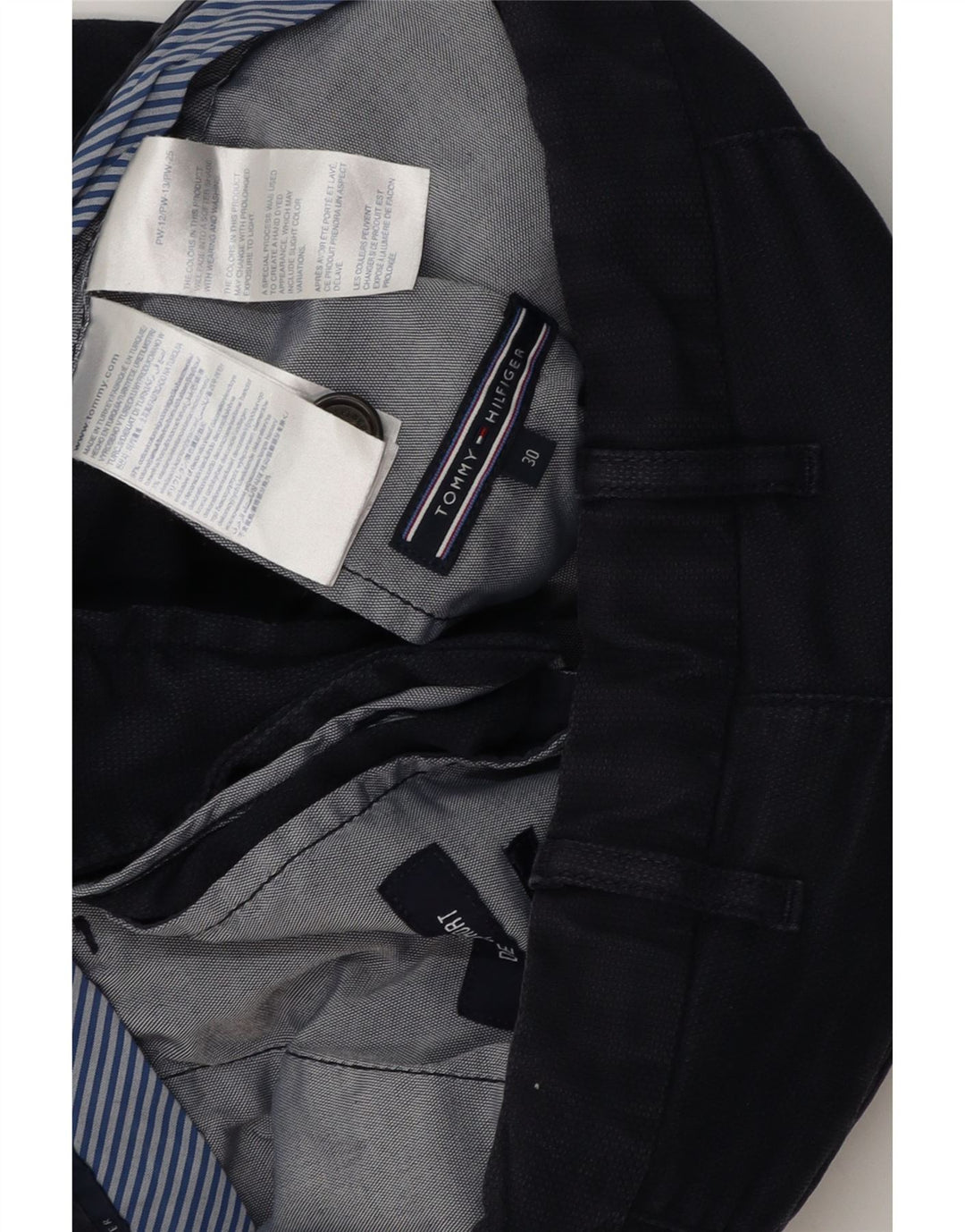 TOMMY HILFIGER Mens Chino Shorts W30 Medium Navy Blue Cotton