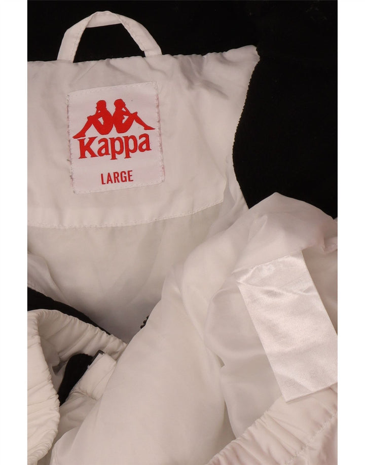 Kappa Mens Padded Jacket UK 40 Large White Colourblock Polyester