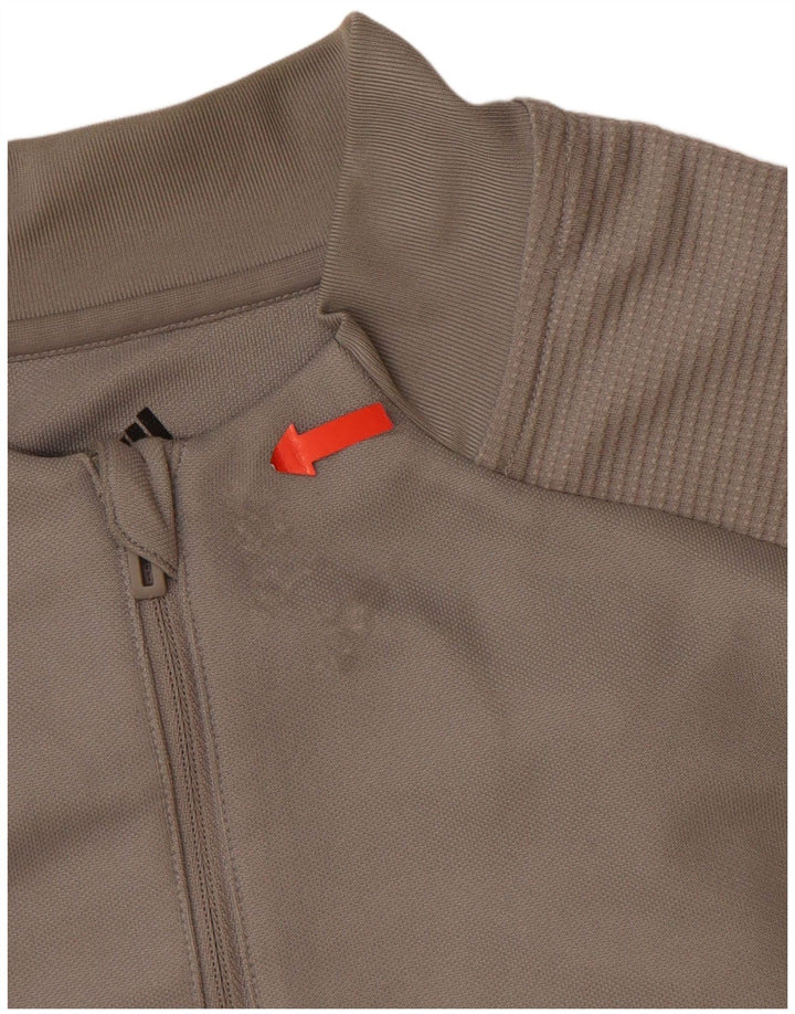 ADIDAS Mens Aeroready Zip Neck Sweatshirt Jumper 2XL Grey Polyester