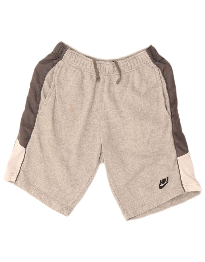 NIKE Mens Sport Shorts Small  Grey Colourblock Cotton