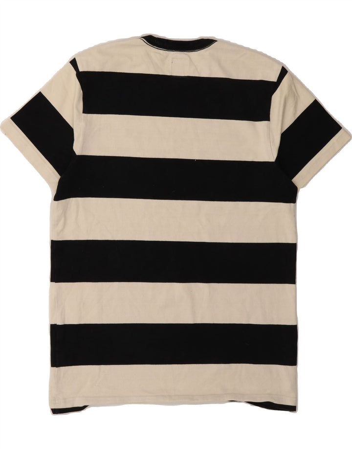 VANS Mens T-Shirt Top Small Off White Striped Cotton Vintage Vans and Second-Hand Vans from Messina Hembry 