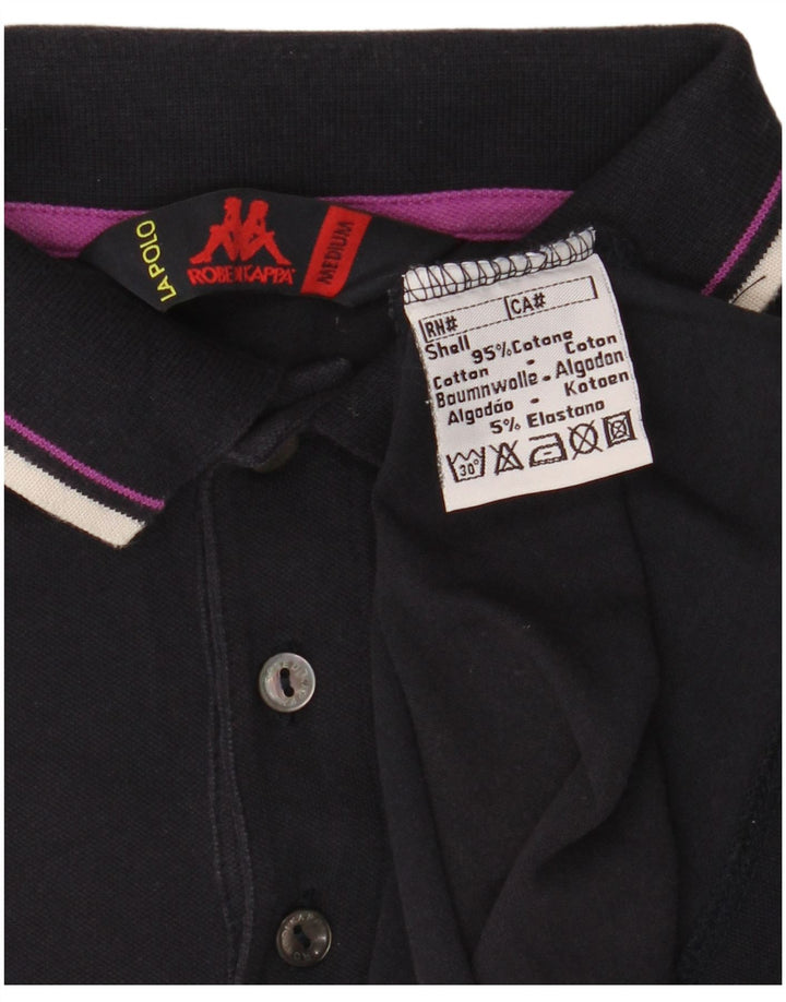 Kappa Mens Polo Shirt Medium Navy Blue Cotton