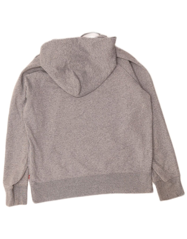 Levi's Mens Graphic Hoodie Jumper XS Grey Flecked Cotton