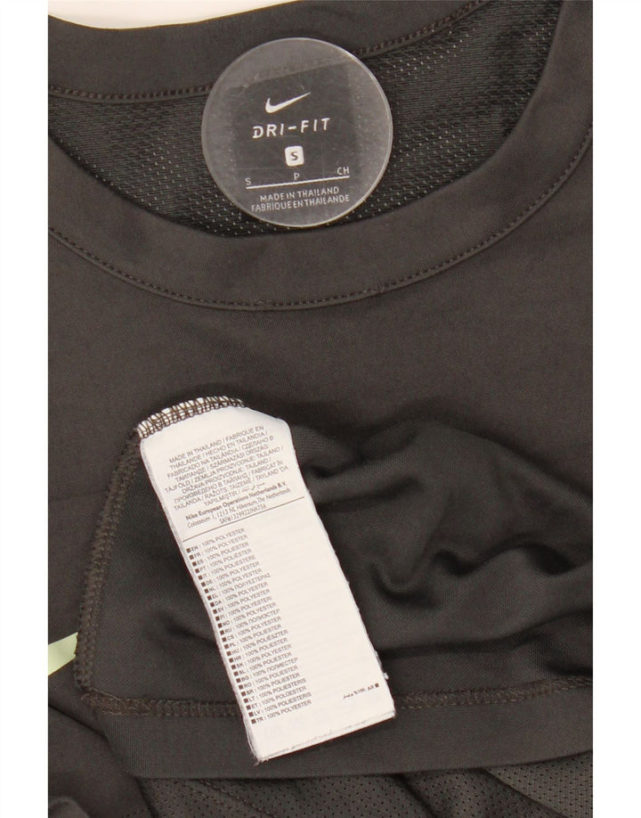 NIKE Mens Dri Fit Graphic T-Shirt Top Small Grey Polyester