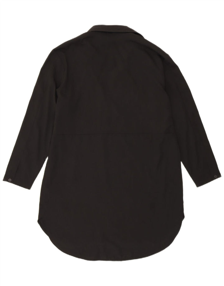 FRENCH CONNECTION Womens Longline Pullover Shirt UK 8 Small Black