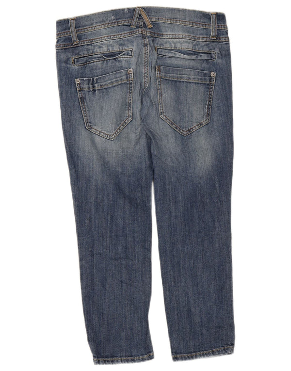 Benetton Womens Low Waist Slim Fit Capri Jeans W28 L22 Blue
