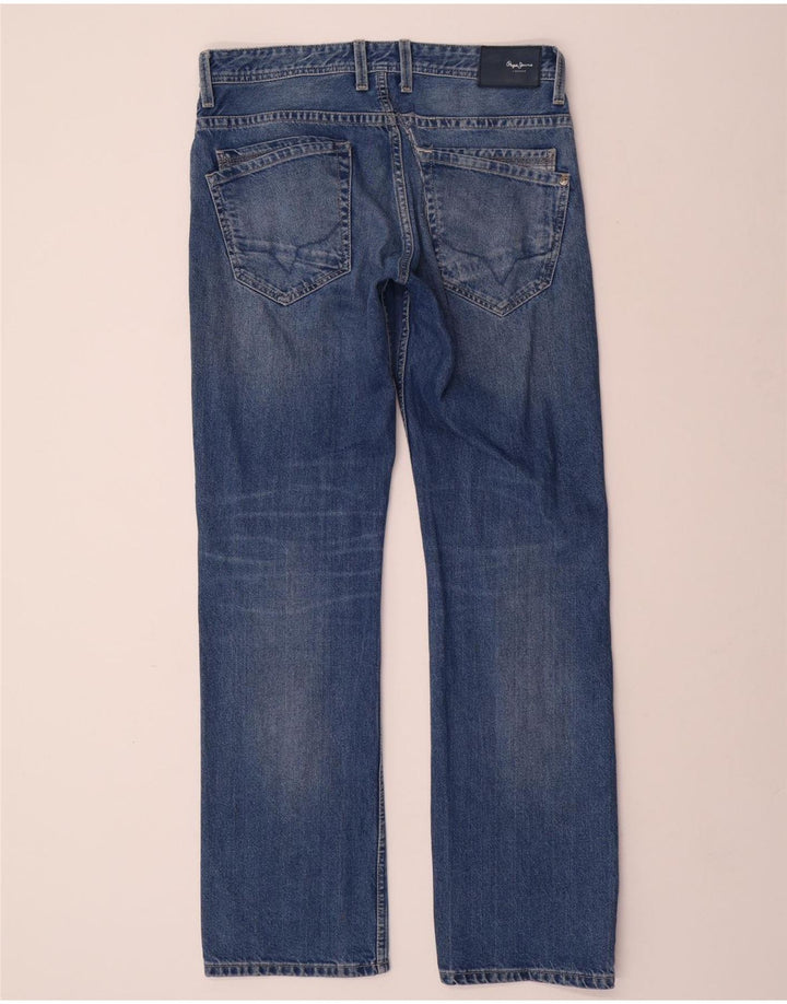 PEPE JEANS Womens Straight Jeans W32 L34 Blue Cotton