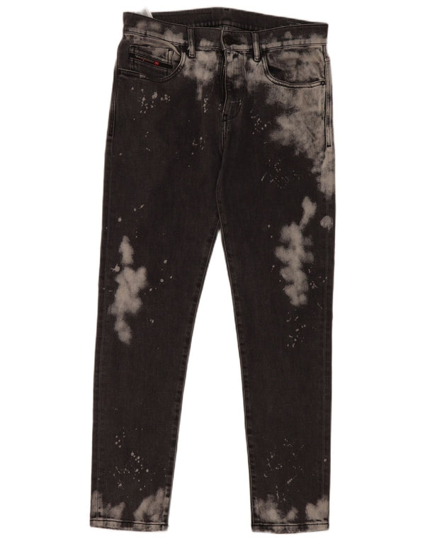 Diesel Womens D-Strukt Acid Wash High Waist Slim Jeans W30 L30 Grey Tie Dye