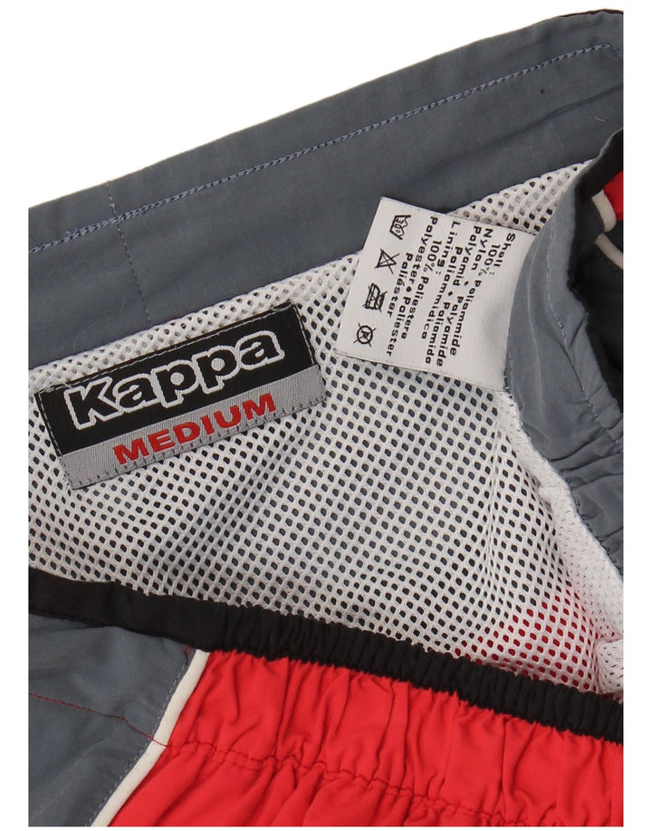 Kappa Mens Graphic Swimming Shorts Medium Red Colourblock Polyamide