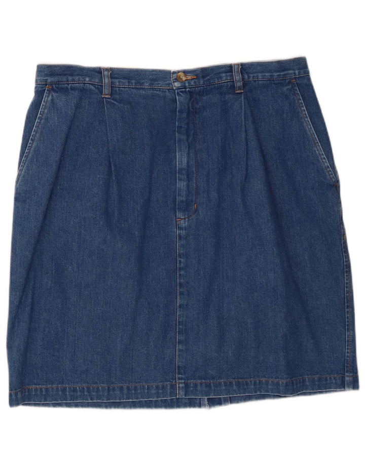 EDDIE BAUER Womens Denim Skirt US 16 XL W34 Blue Cotton