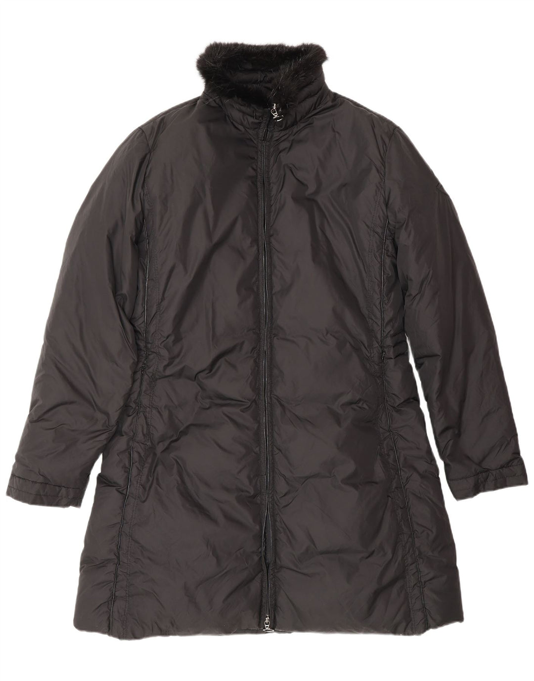 MONCLER Womens Padded Coat Size 5 2XL Black Polyester Winter