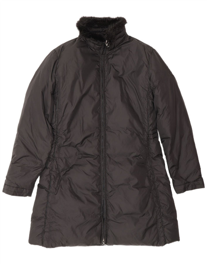 MONCLER Womens Padded Coat Size 5 2XL Black Polyester Winter