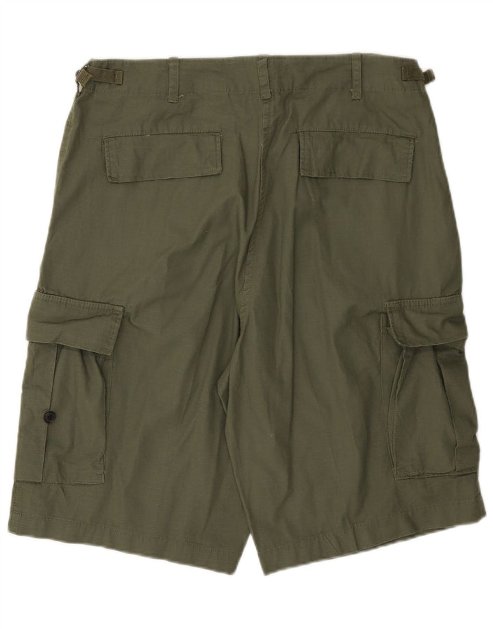 BRANDIT Mens Cargo Shorts Medium W32 Khaki Cotton