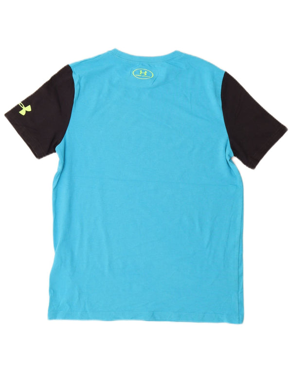 UNDER ARMOUR Boys Heat Gear Graphic T-Shirt Top 11-12 Years Large  Blue