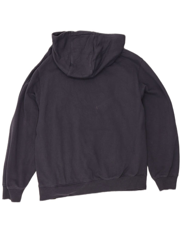 Dickies Mens Graphic Hoodie Jumper Medium Navy Blue Cotton