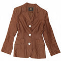 Vintage Womens 3 Button Blazer Jacket UK 10 Small Brown