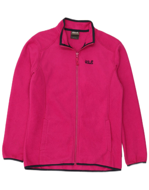 JACK WOLFSKIN Girls Fleece Jacket 15-16 Years Pink Polyester