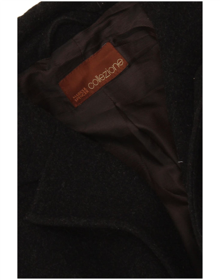 Marks & Spencer Mens Overcoat UK 36 Small Grey Wool
