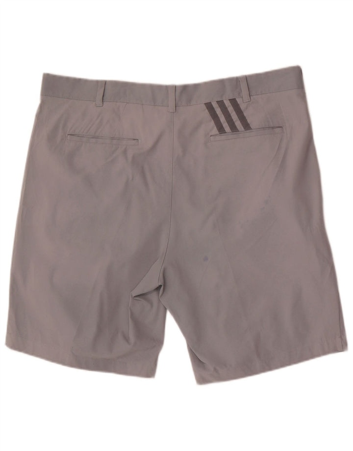 Adidas Mens Chino Shorts W38 XL Grey Polyester