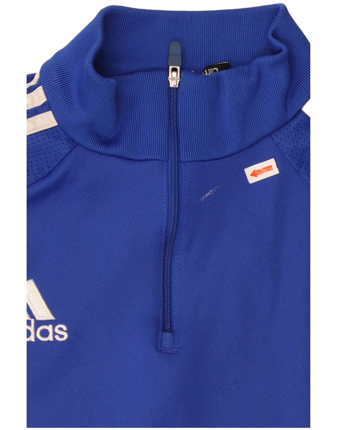 ADIDAS Mens Climalite Pullover Tracksuit Top Medium Blue Colourblock