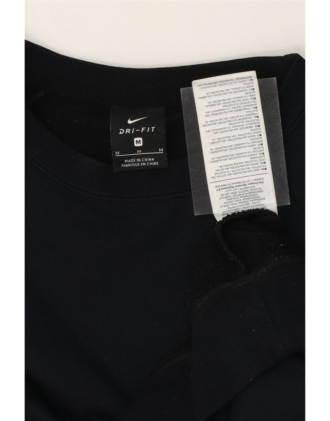 NIKE Womens Dri Fit Oversized Crop Sweatshirt Jumper UK 14 Medium Black Vintage Nike and Second-Hand Nike from Messina Hembry 