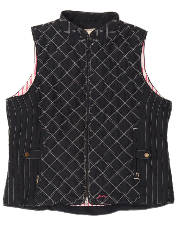 Joules Womens Quilted Gilet UK 18 XL  Navy Blue Polyester