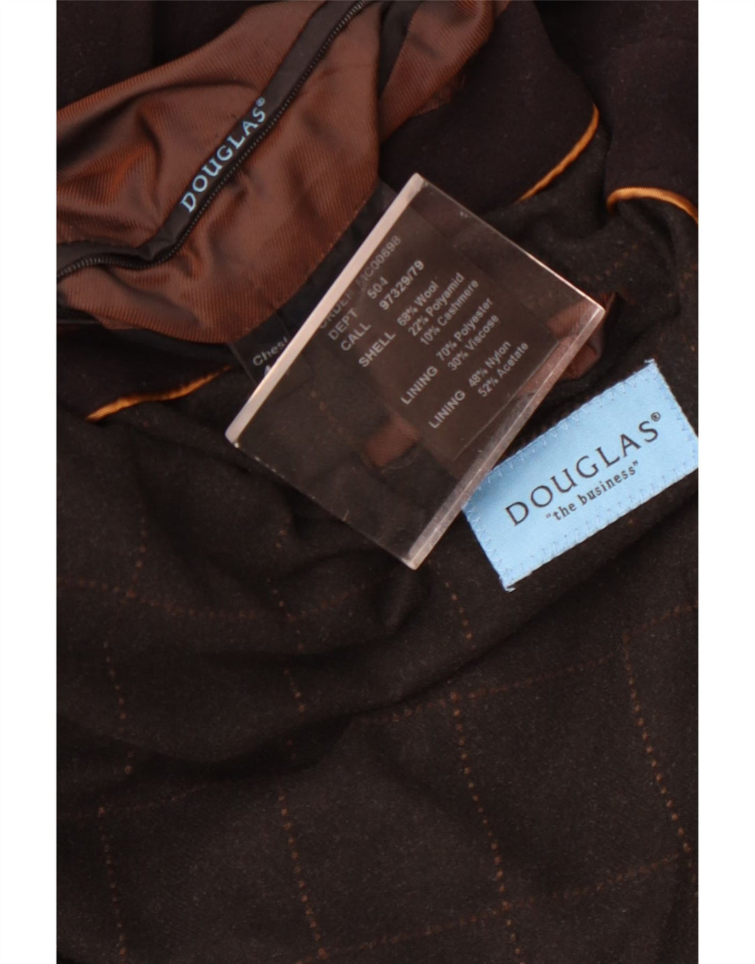 Douglas Mens Overcoat IT 44 XS Navy Blue Wool