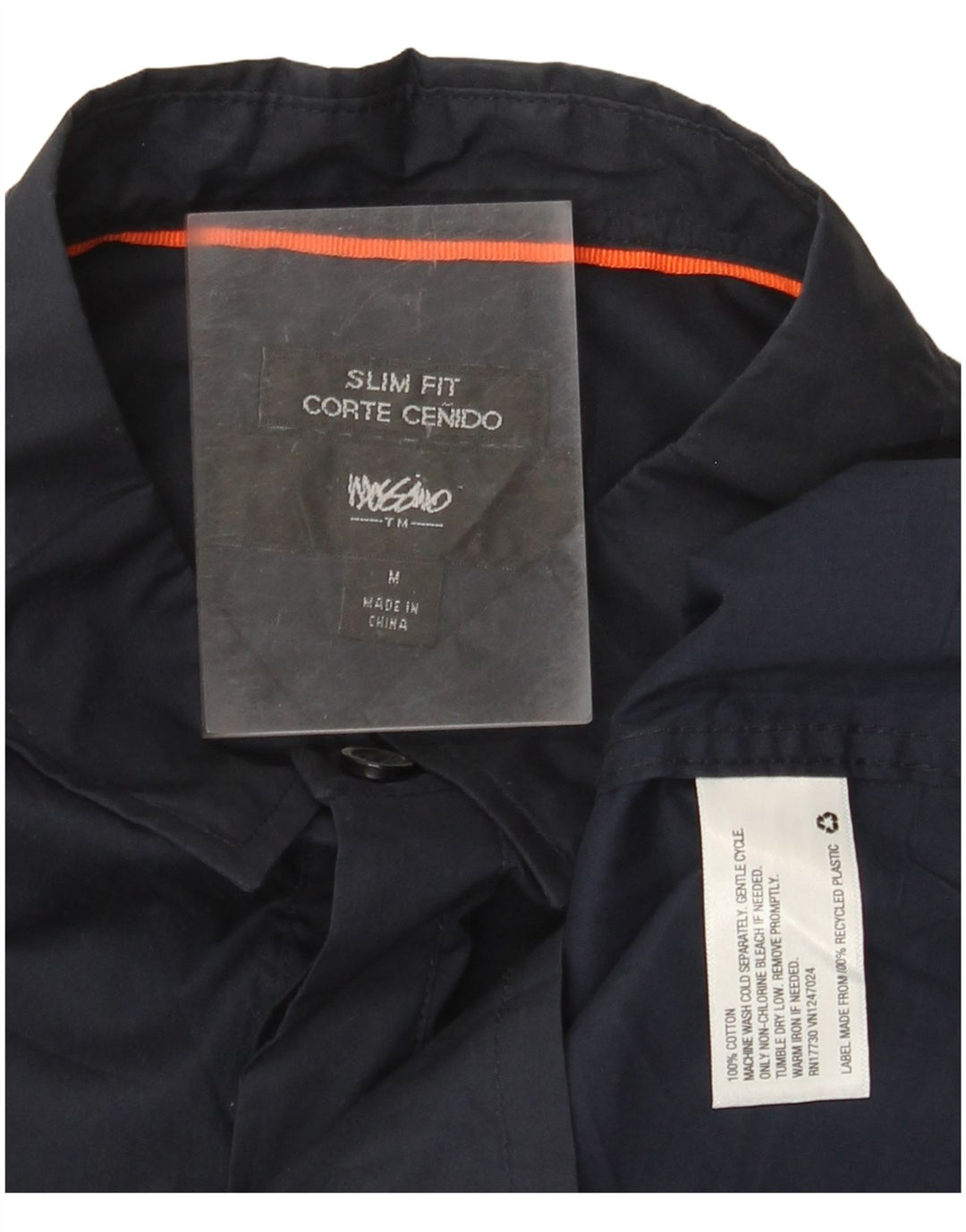 Mossimo Mens Short Sleeve Pullover Shirt Medium Navy Blue Cotton