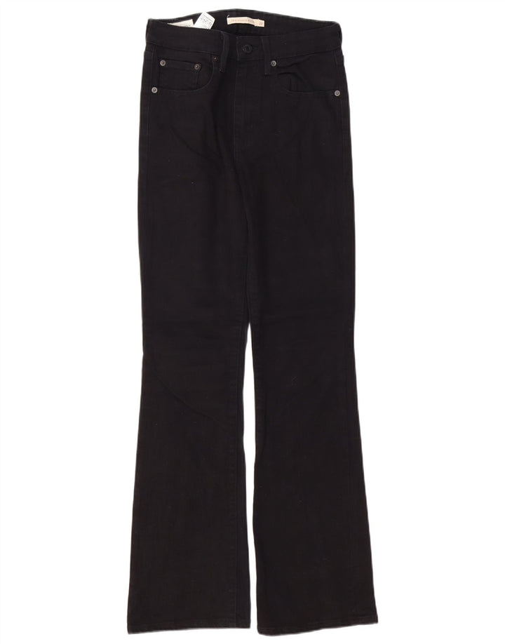 LEVI'S Womens 725 High Rise Bootcut Jeans W27 L30  Black Cotton